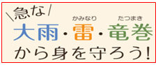 急大雨・雷・竜巻から身を守ろうの画像