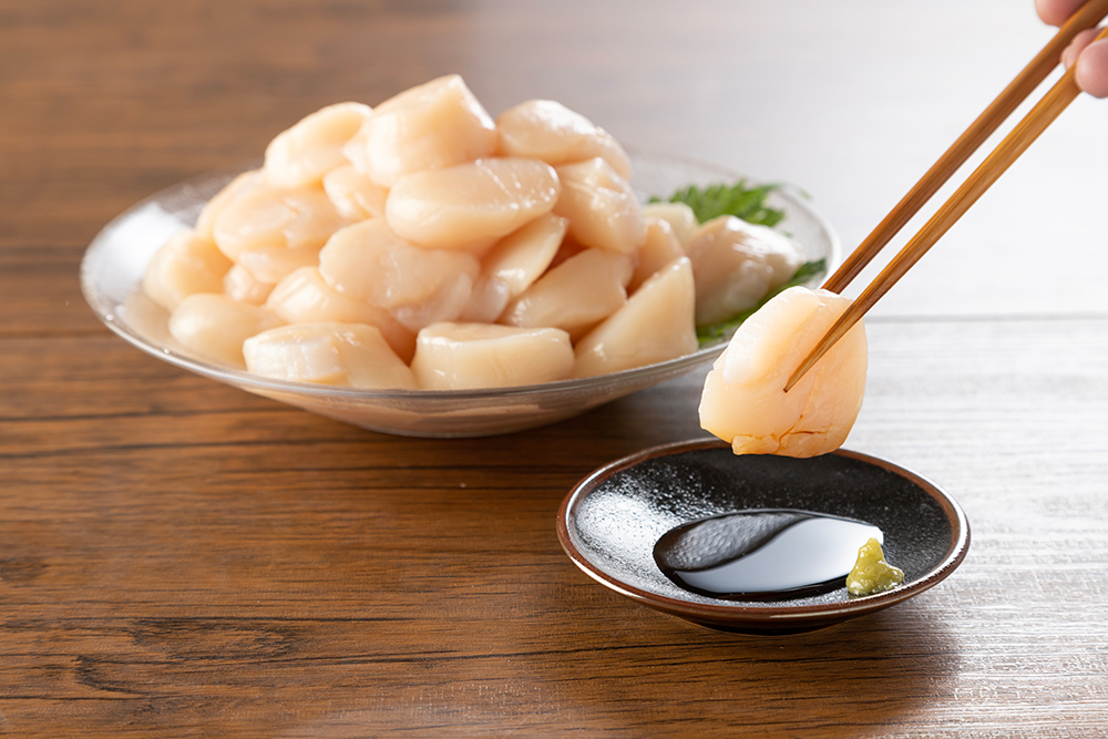 特産品　湾宝（ブランドホタテ）刺身